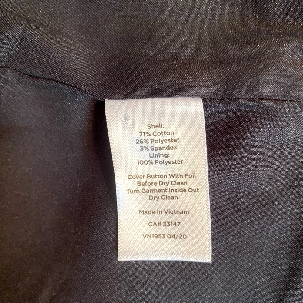 Talbots Glen Plaid Blazer Black White Red Size 4 - Picture 8 of 8